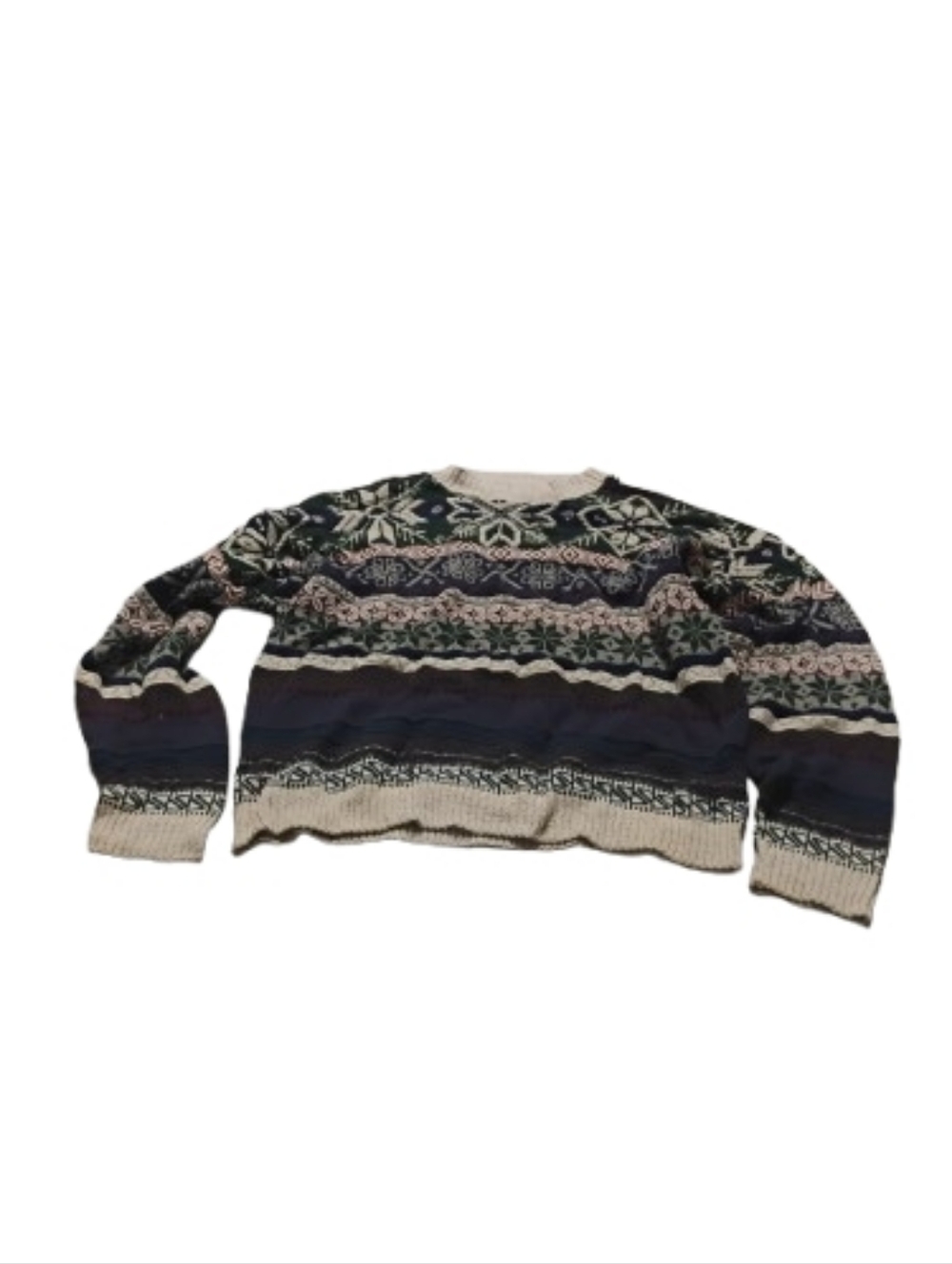 Vintage 1990s 2000s Liberty Old Glory Cotton Fair Isle Mens Sweater